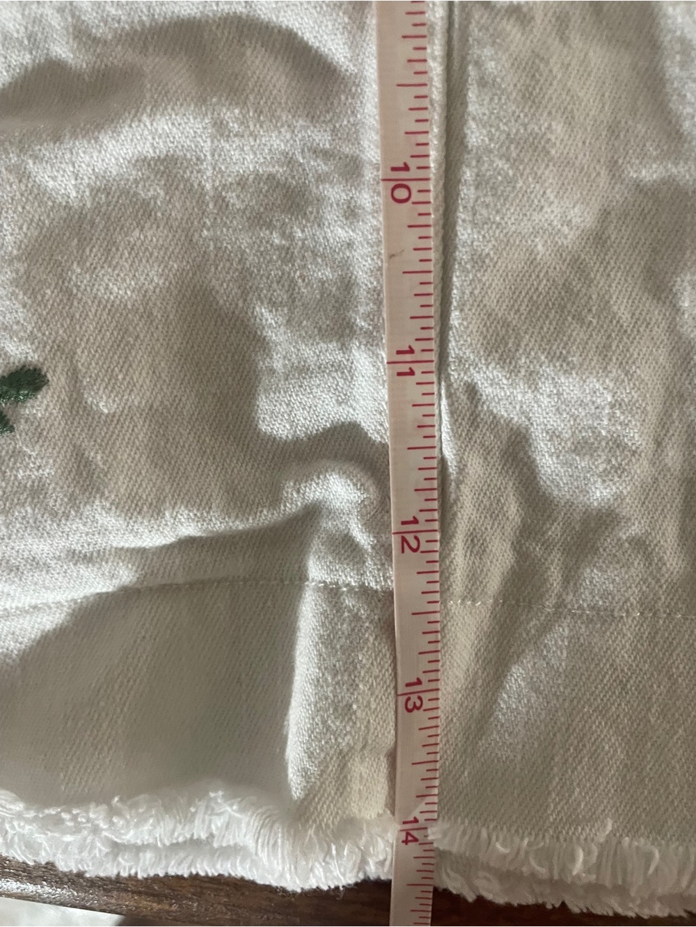 Jealous Tomato White Floral Embroidered Denim Mini Skirt Boho Cottagecore Size S - Picture 10 of 11